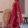 CRIMSON Luxury Chikankari Lawn Unstitched 3 Piece Suit for Women - Premium Summer Festive Collection (Embroidered Chiffon Dupatta, Chikankari Shirt & Sleeves)