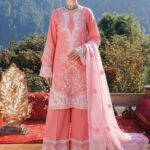 CRIMSON Luxury Chikankari Lawn Unstitched 3 Piece Suit for Women - Premium Summer Festive Collection (Embroidered Chiffon Dupatta, Chikankari Shirt & Sleeves)