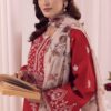MOHAGNI Luxury Embroidered Lawn Unstitched 3 Piece Suit with Printed Monark Voil Dupatta