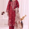 MOHAGNI Luxury Embroidered Lawn Unstitched 3 Piece Suit with Printed Monark Voil Dupatta
